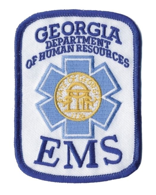 GEORGIA DEPARTMENT OF HUMAN RESOURCES EMS SHOULDER PATCH - SEW ON.